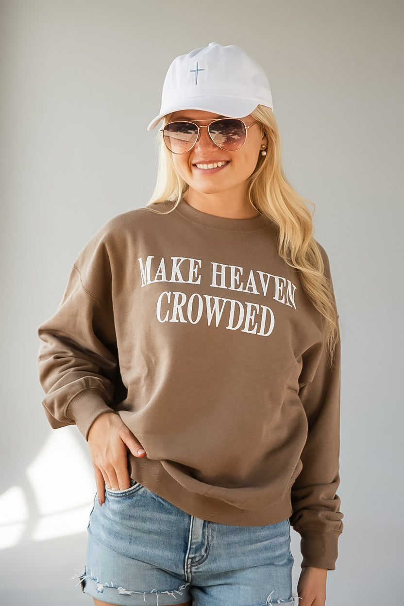 Brown Make Heaven Crowded Crewneck