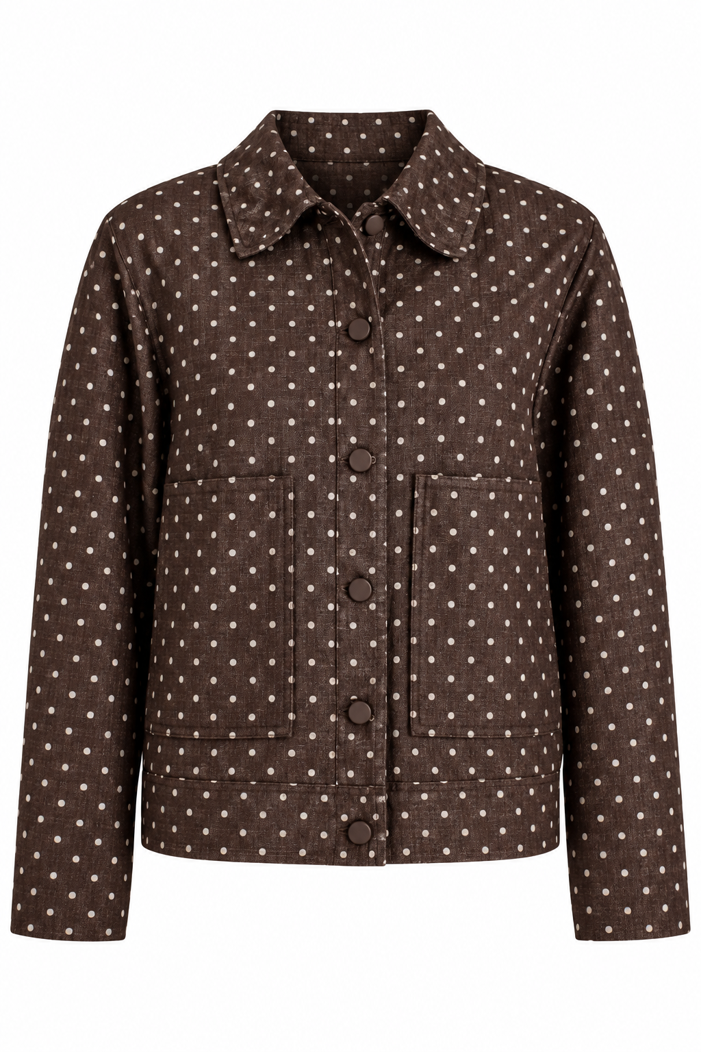 Dot Your Way Brown Polka Dot Jacket