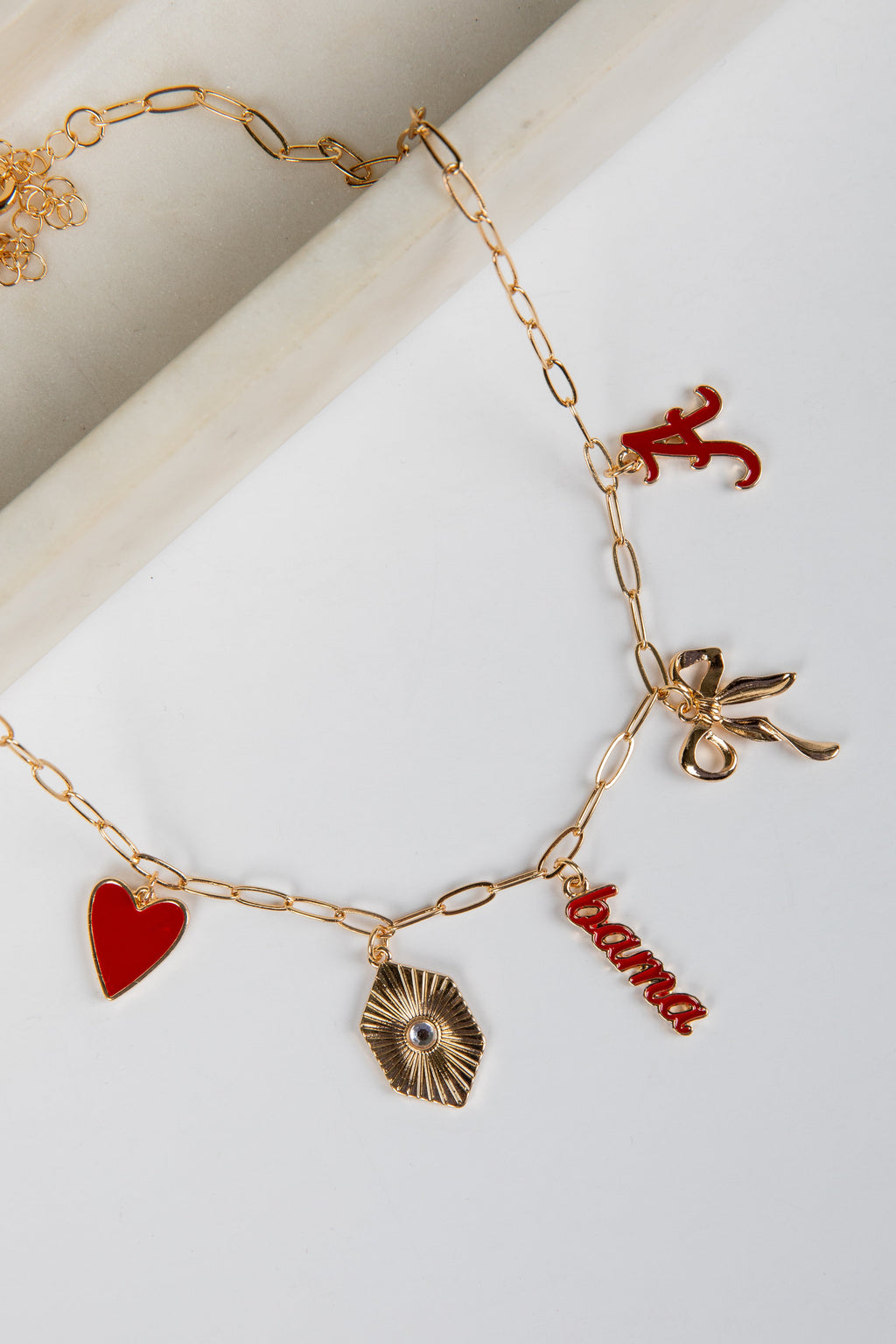 Crimson Bama Charm Necklace