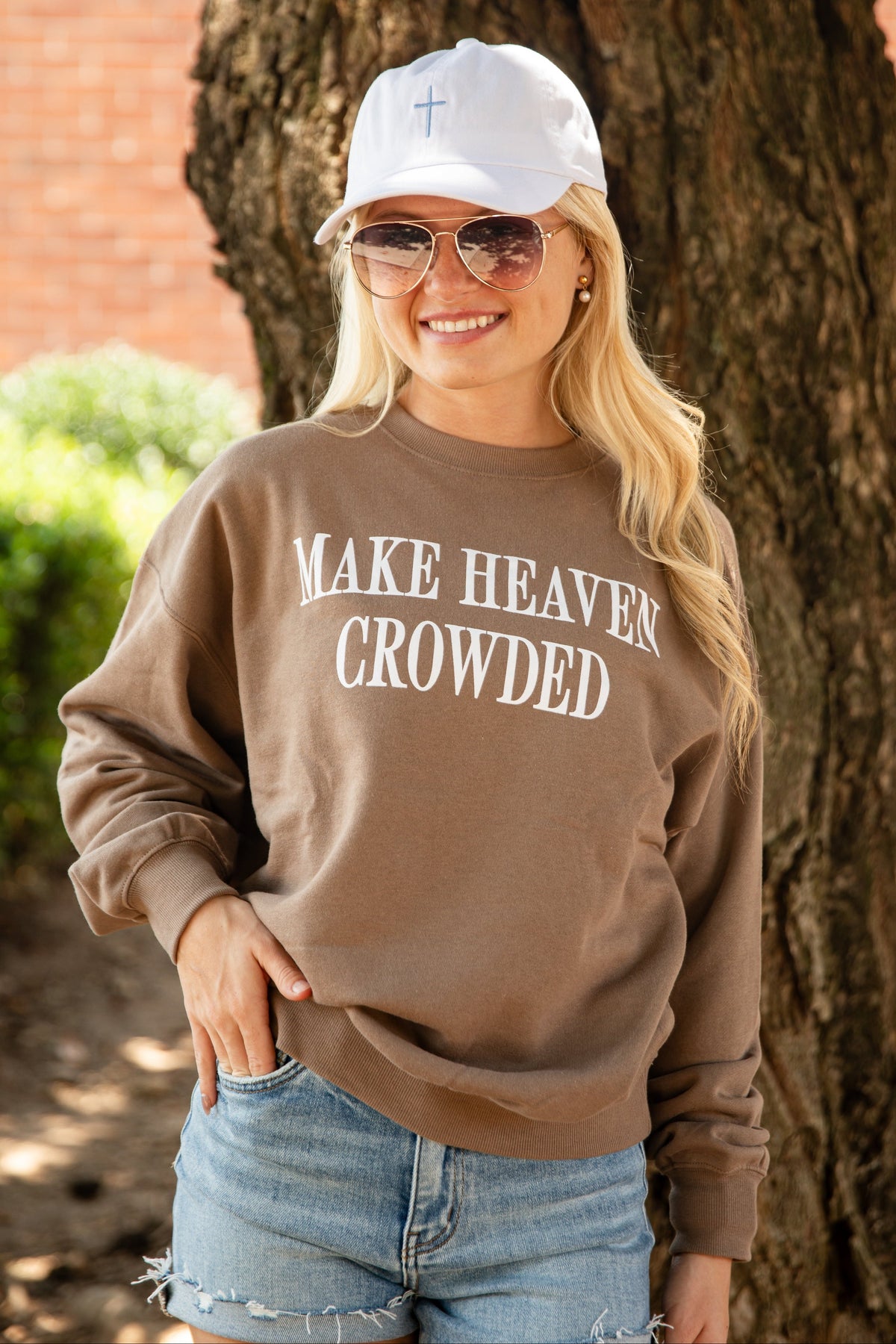 Brown Make Heaven Crowded Crewneck