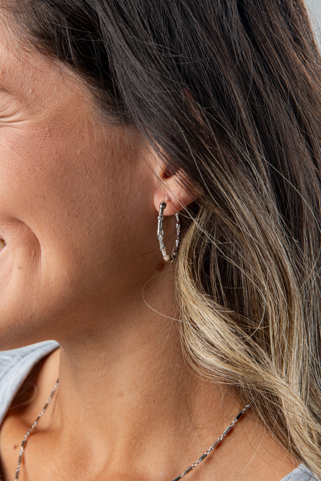 Carmen Textured Hoop Earrings
