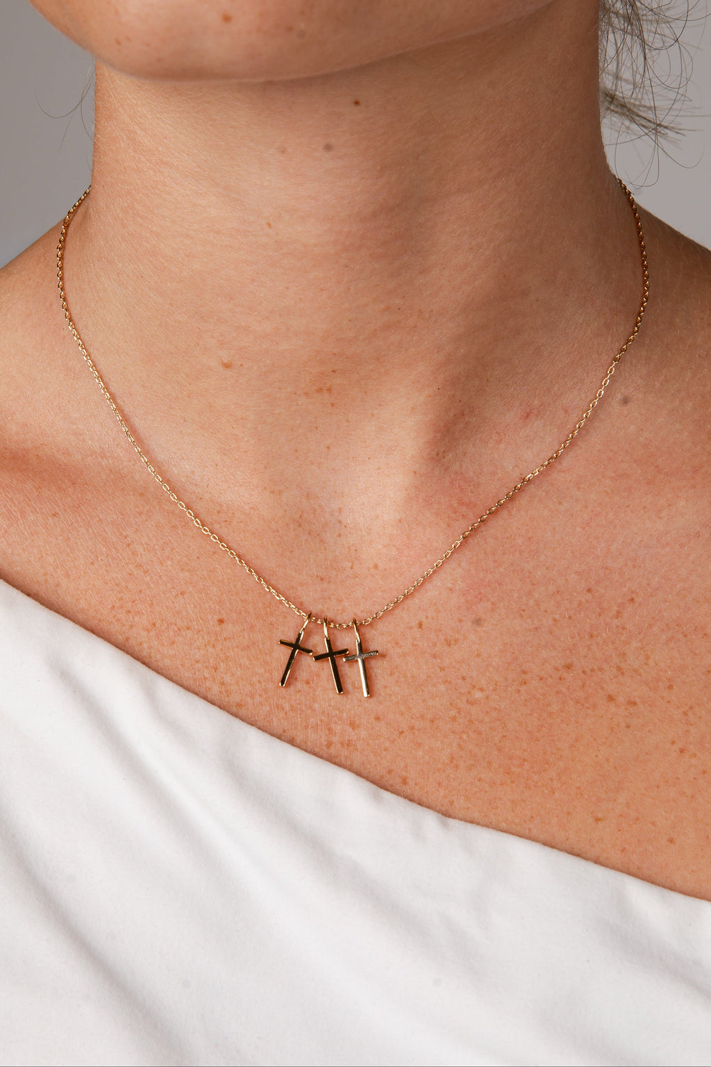 Alora Gold Cross Necklace