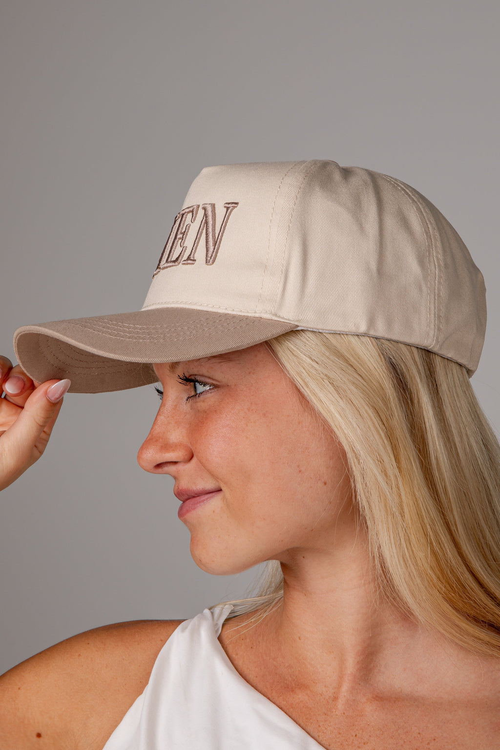 Beige Amen Embroidered Faith Hat