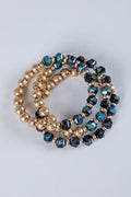 Charlotte Black Beaded Bracelet Set
