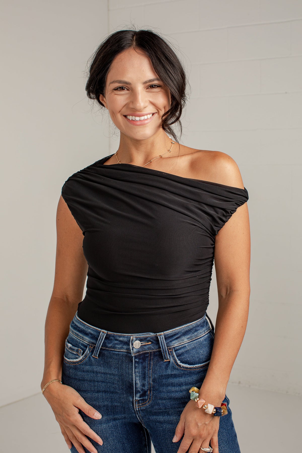 Classy Intentions Draped Neckline Top