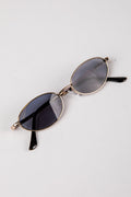 Downtown Edge Gold Oval Sunglasses