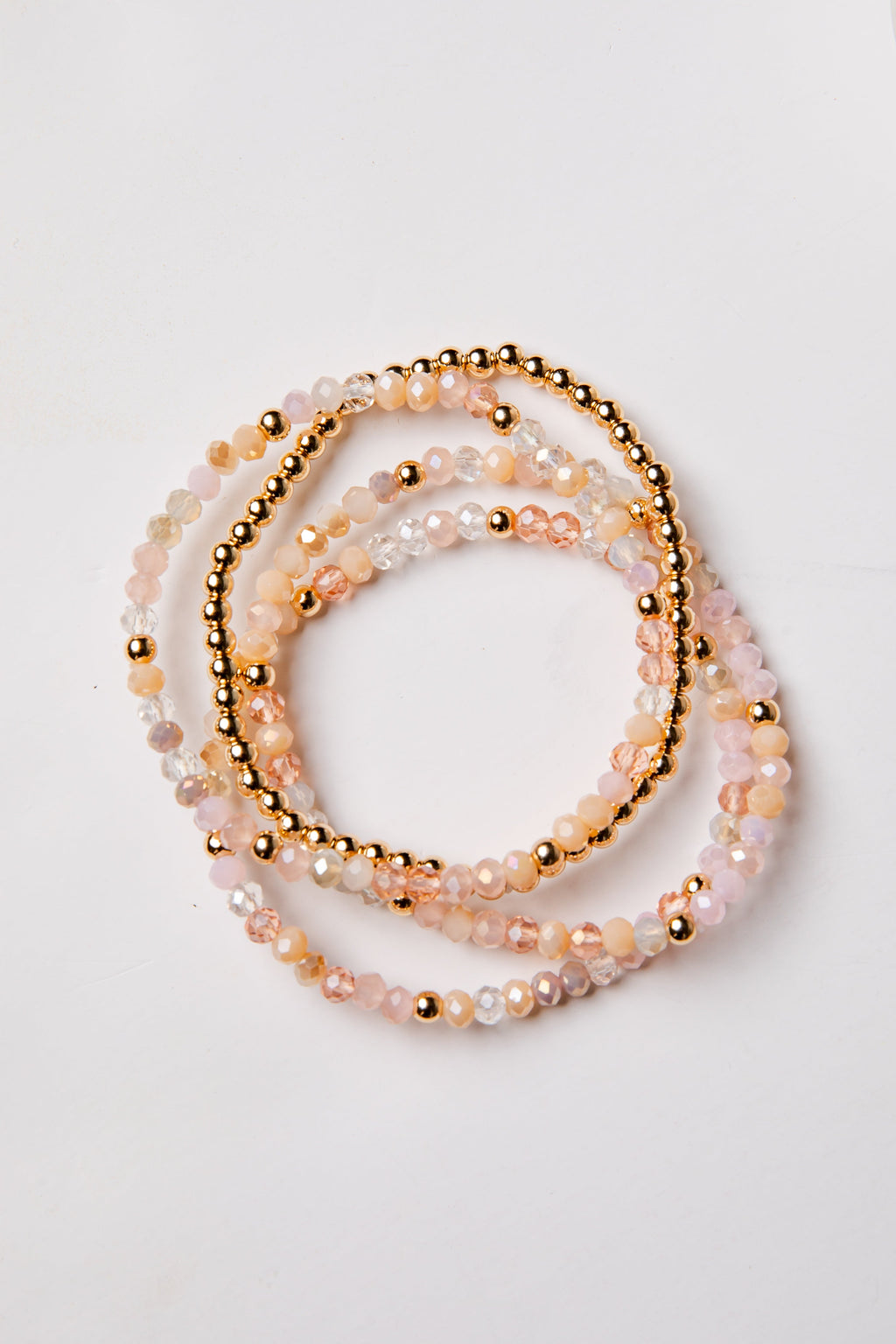 Amelia Gold Beaded Bracelet Set