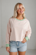 Dream Girl Stripe Blush Pullover