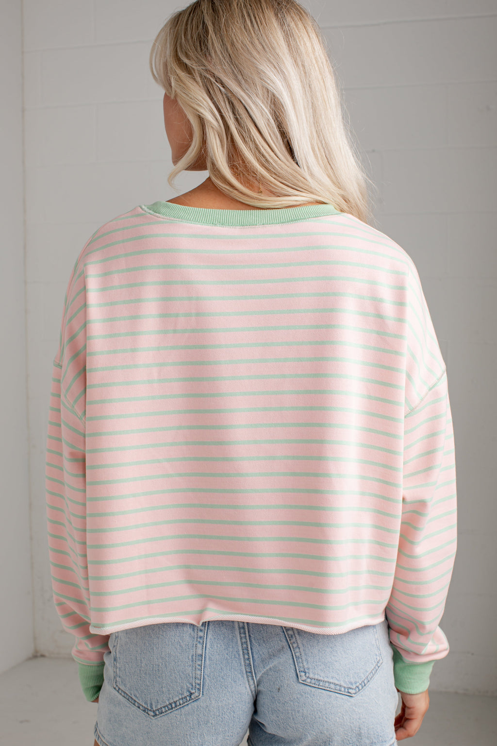 Dream Girl Stripe Blush Pullover