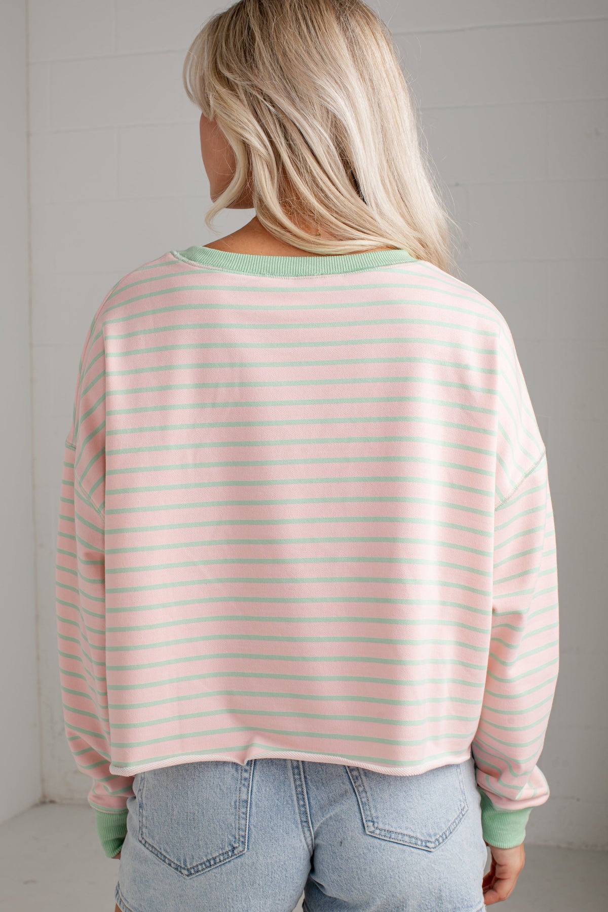 Dream Girl Stripe Blush Pullover