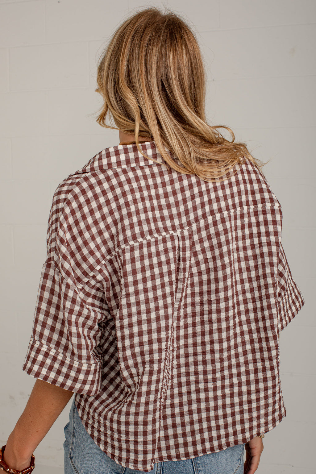 Checked In Gingham Casual Top