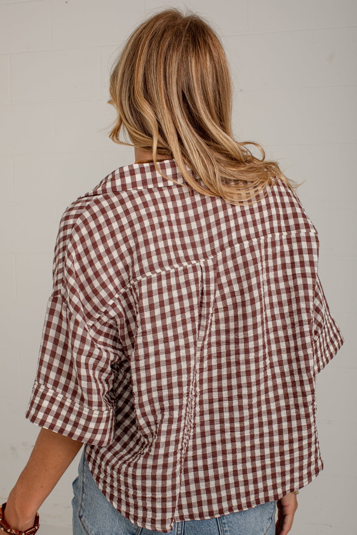 Checked In Gingham Casual Top