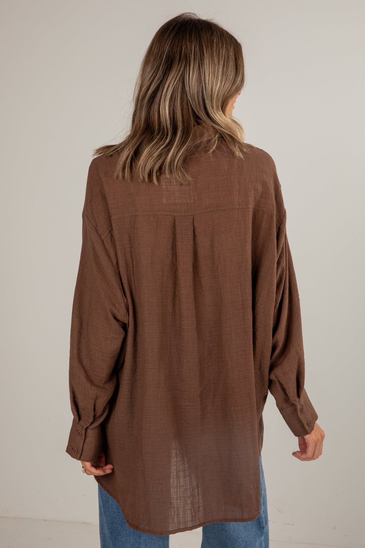Allison Oversized Button-Up Blouse