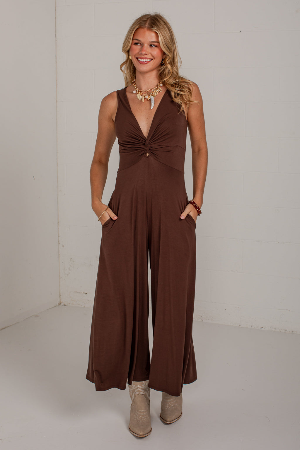 Defining Moments Chocolate Wide Leg Jumper