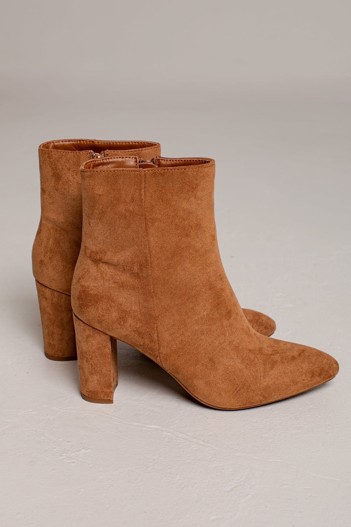 Current Obsession Camel Ankle Booties