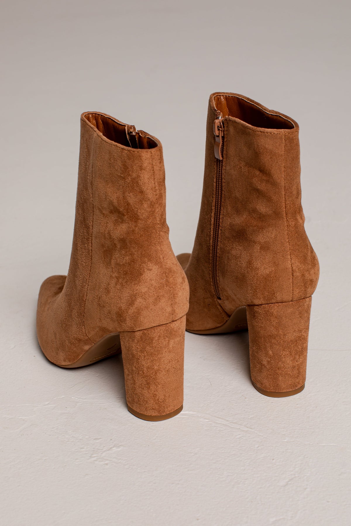 Current Obsession Camel Ankle Booties