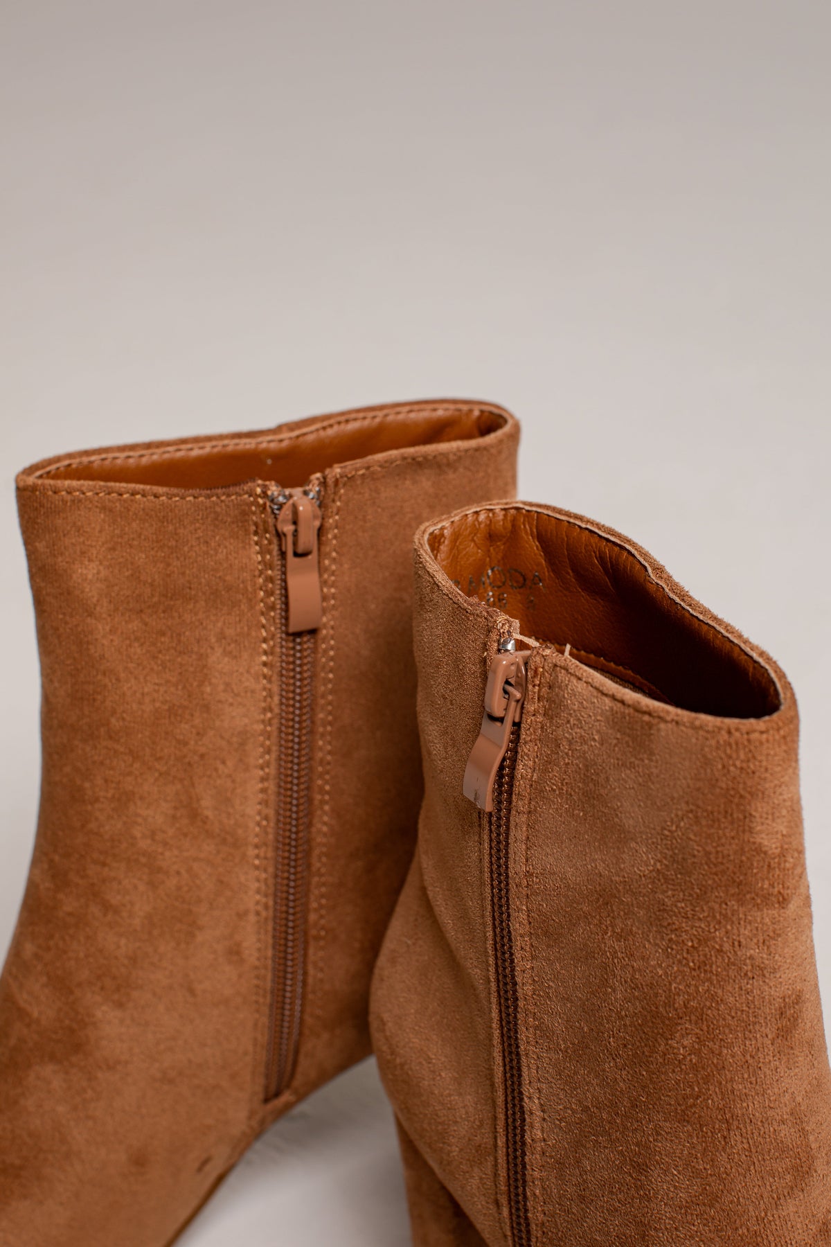Current Obsession Camel Ankle Booties