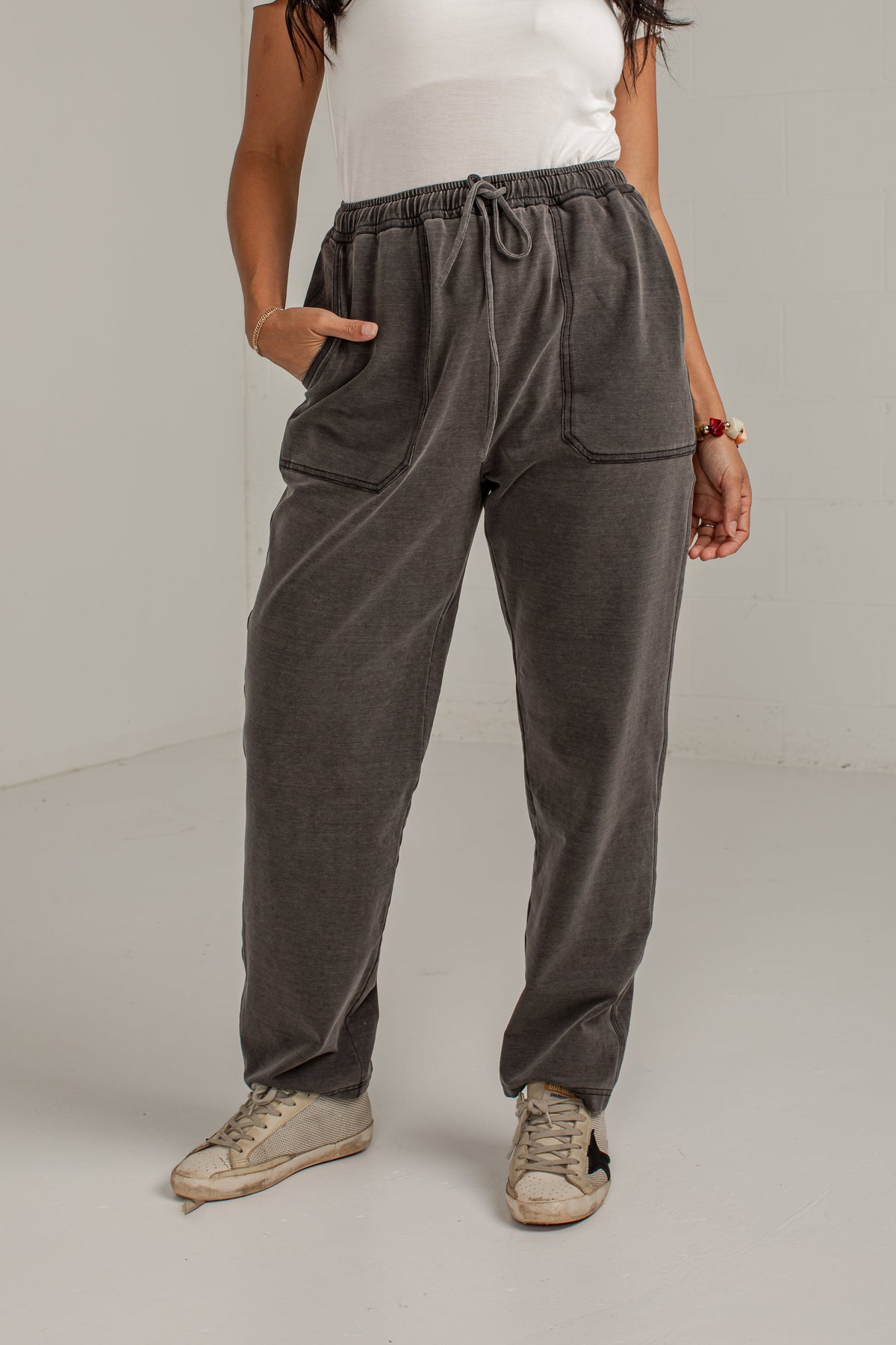 Cozy Company Charcoal Drawstring Pants