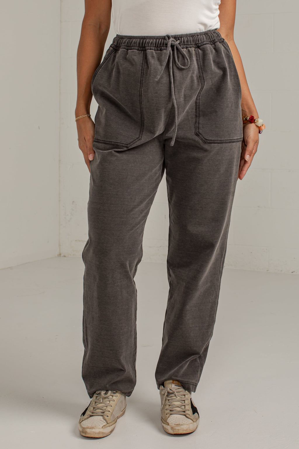 Cozy Company Charcoal Drawstring Pants
