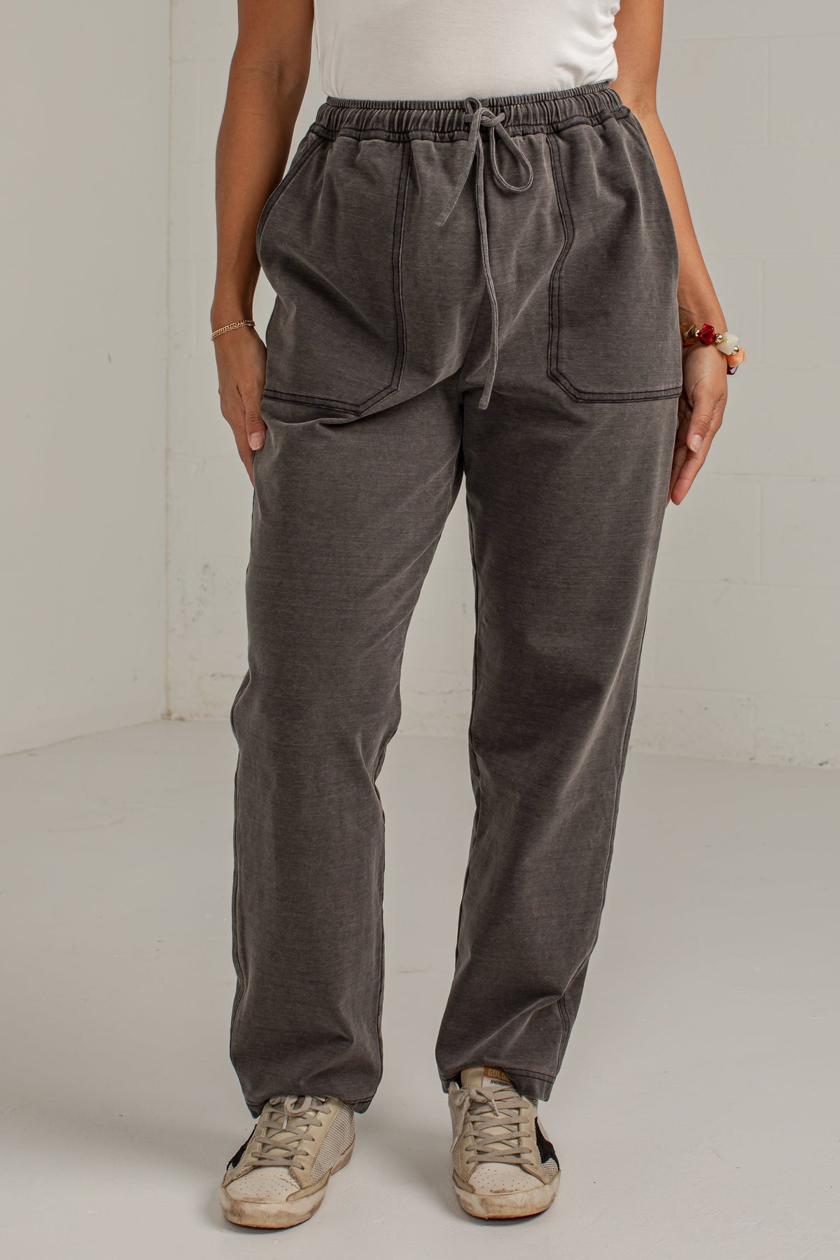 Cozy Company Charcoal Drawstring Pants