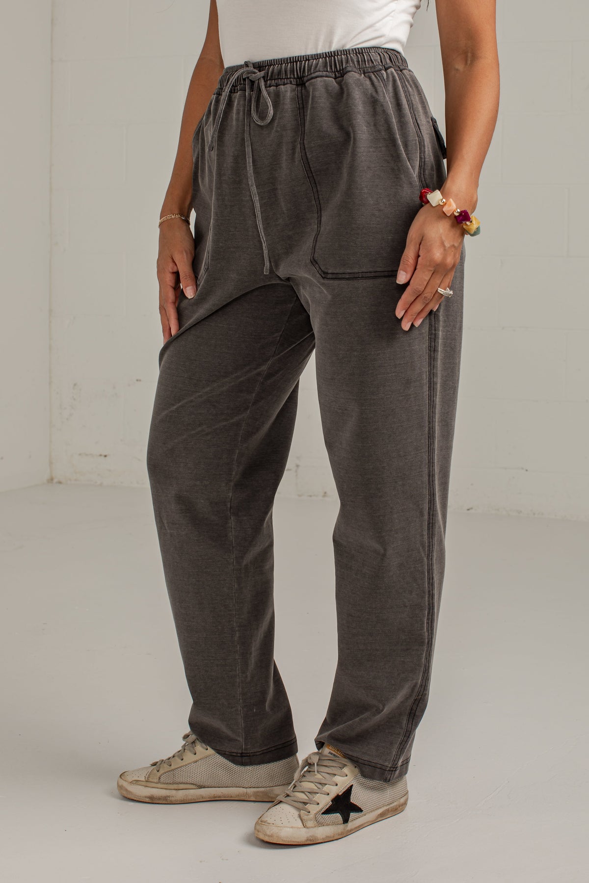 Cozy Company Charcoal Drawstring Pants