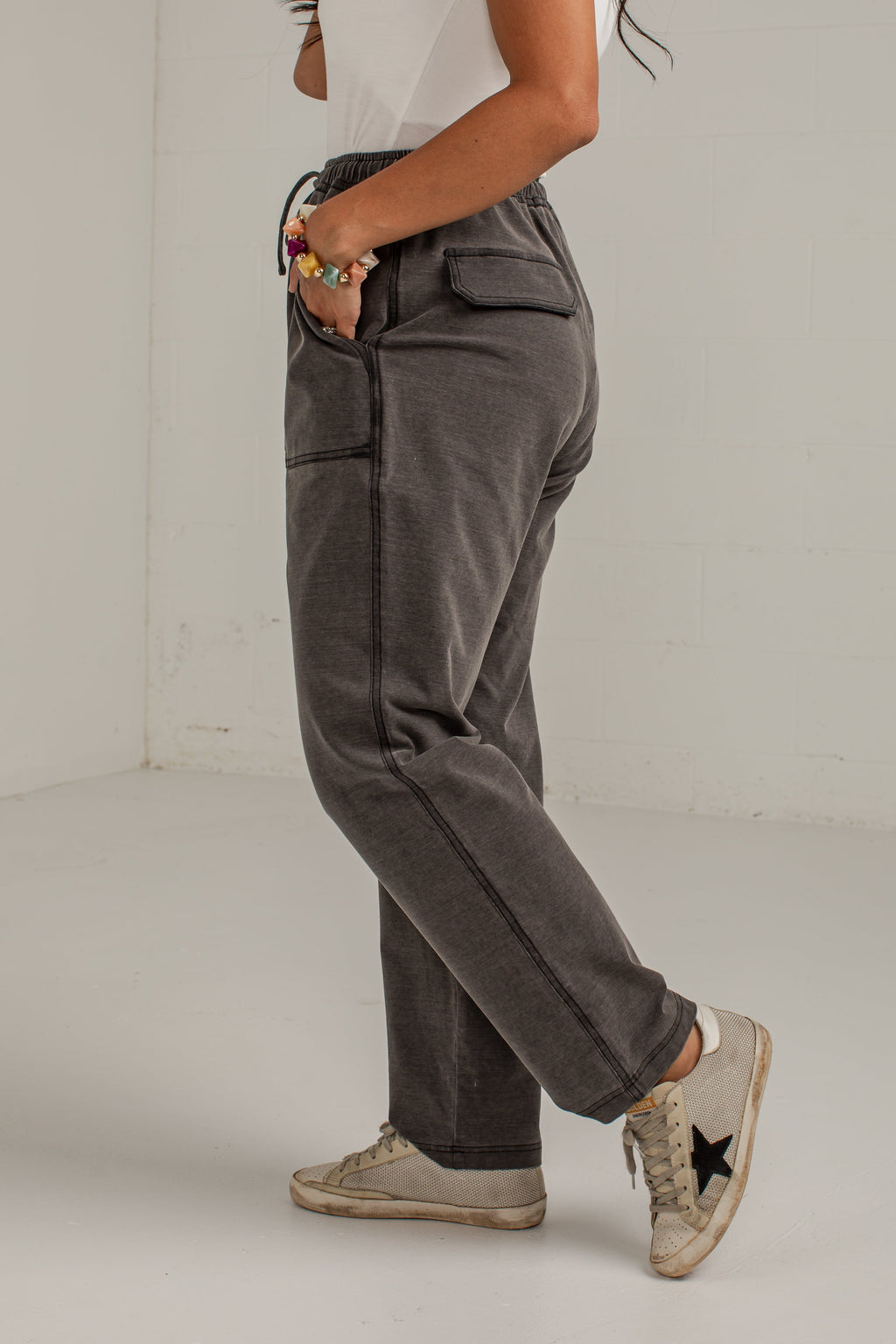 Cozy Company Charcoal Drawstring Pants