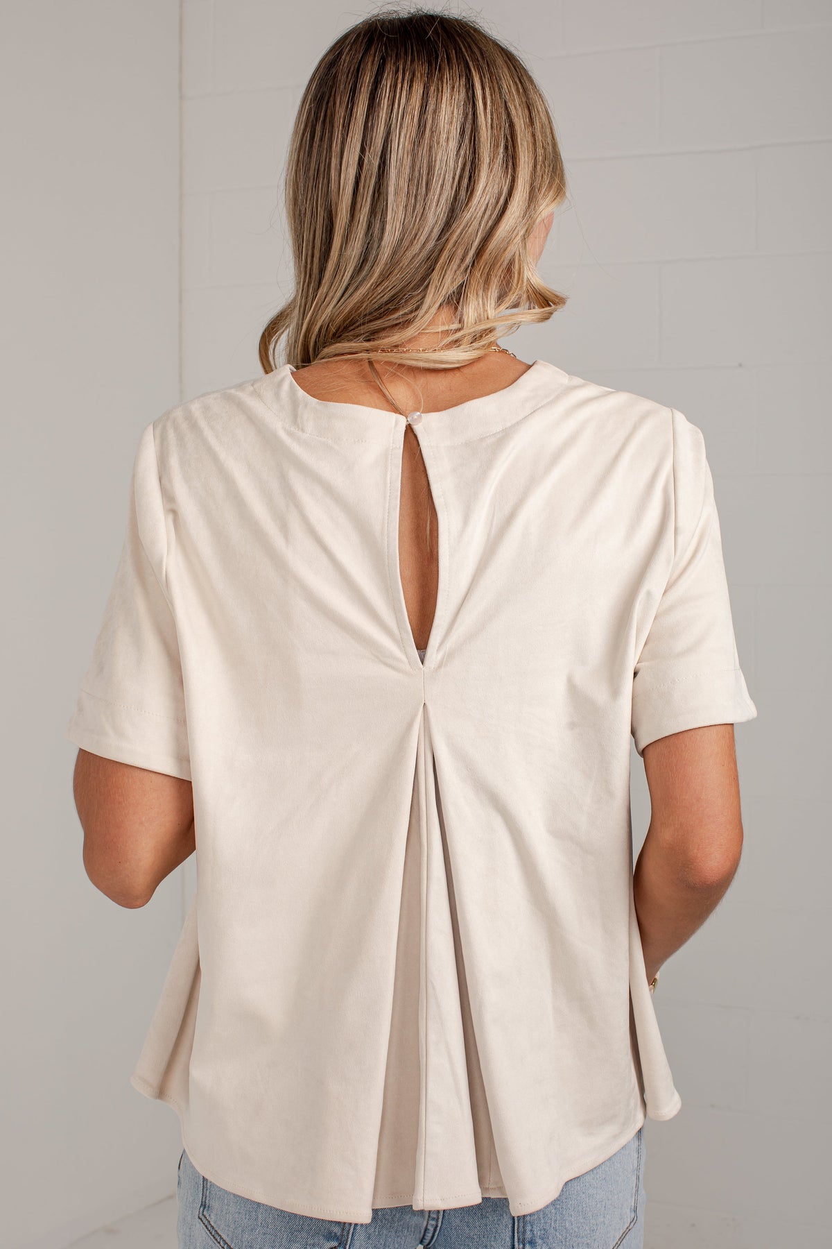 Classic Intentions Cream Suede Blouse