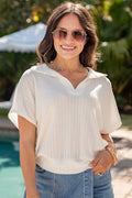 Casual Staple Cream Knit Top - DU Deal