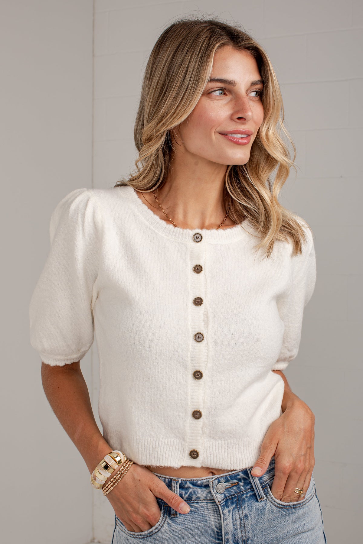 Always A Good Choice Cream Sweater