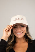 Brown Huntsville Script Embroidered Hat