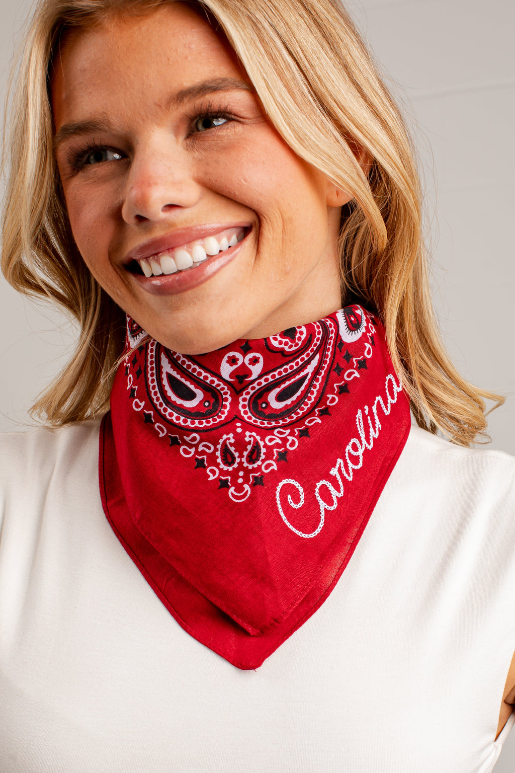 Burgundy Carolina Embroidered Bandana