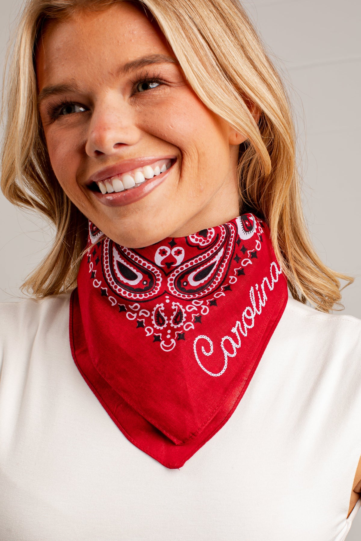 Burgundy Carolina Embroidered Bandana
