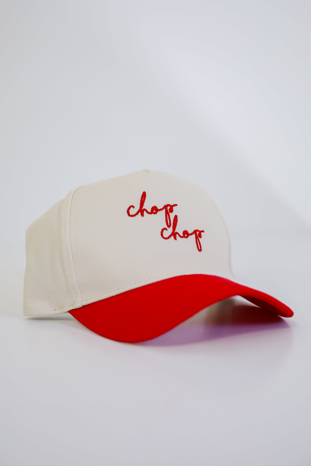 Chop Chop Script Embroidered Color Block Hat