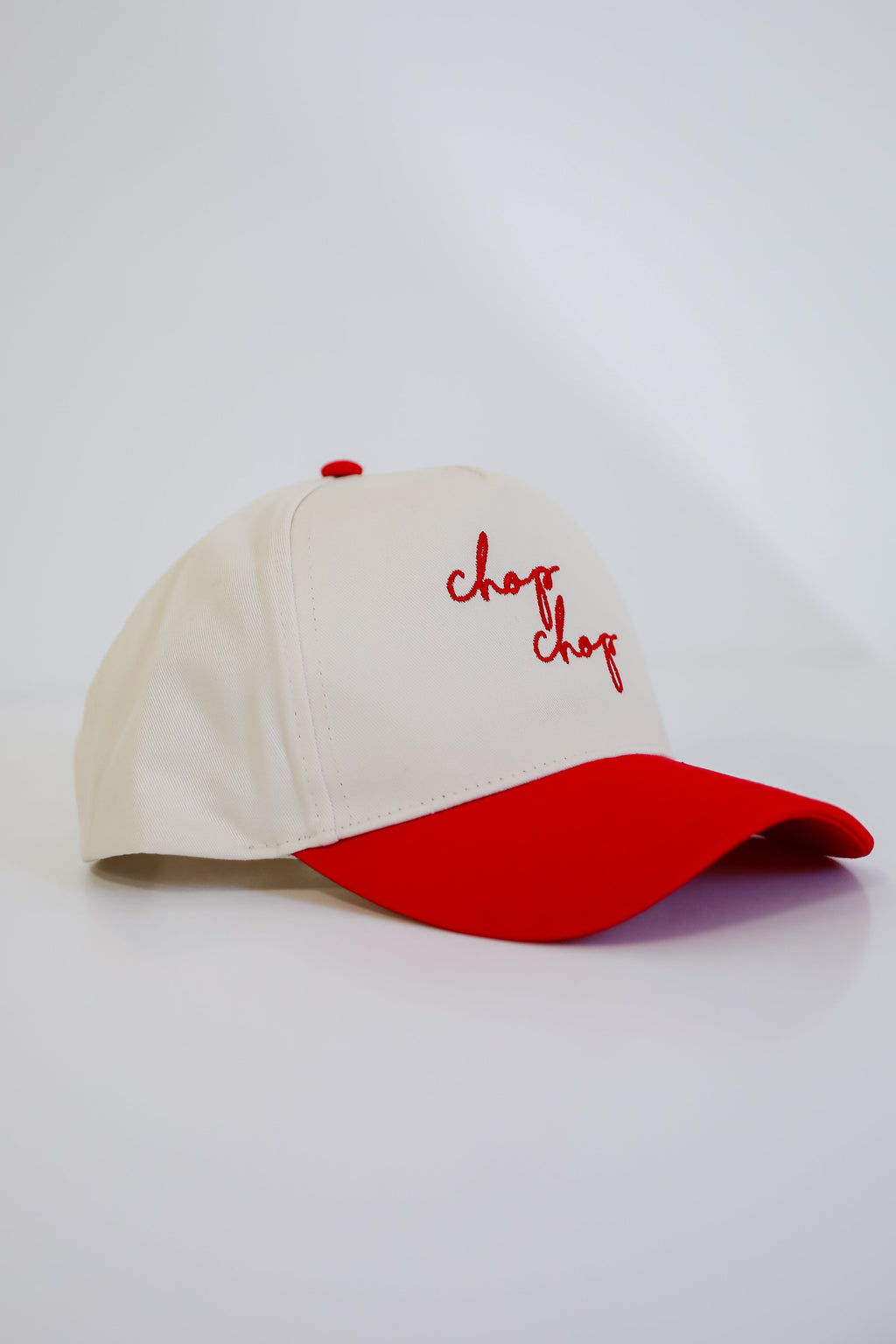 Chop Chop Script Embroidered Color Block Hat