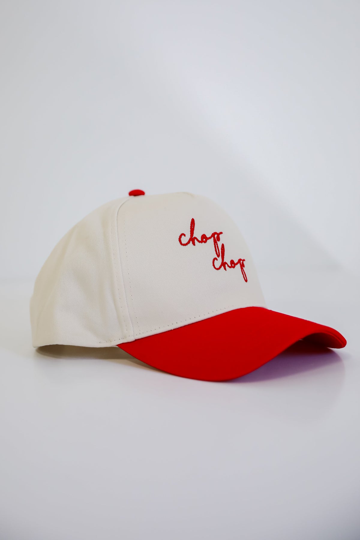 Chop Chop Script Embroidered Color Block Hat