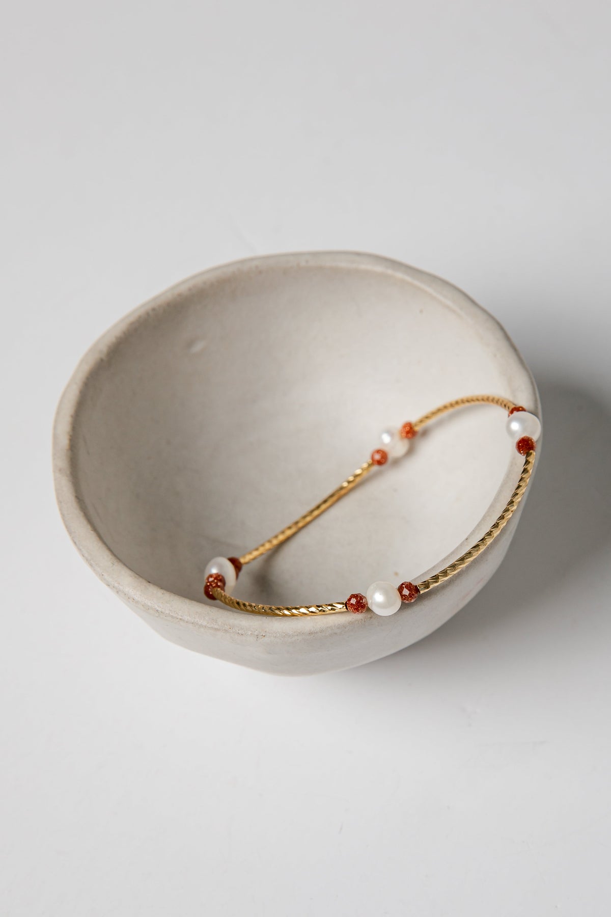 Amber Gold Beaded Bracelet