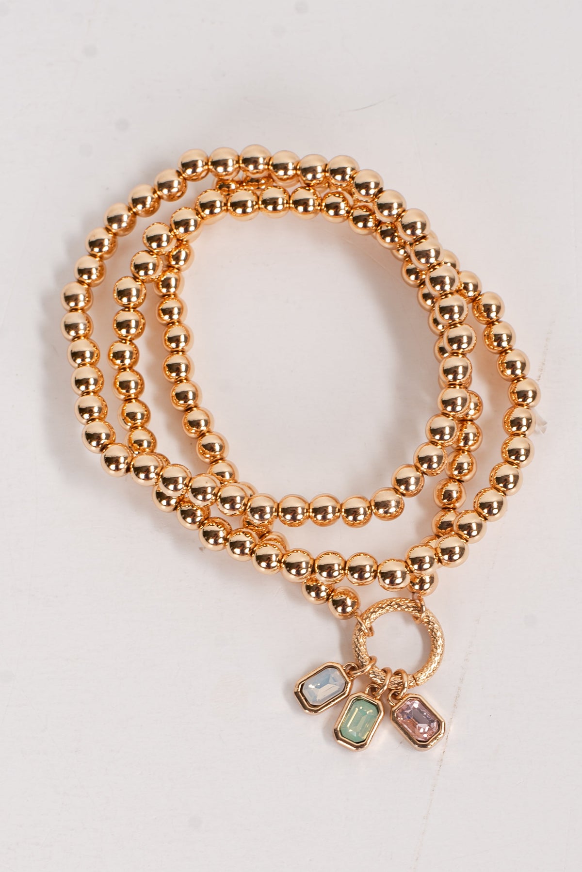 Annie Gold Beaded Bracelet Set