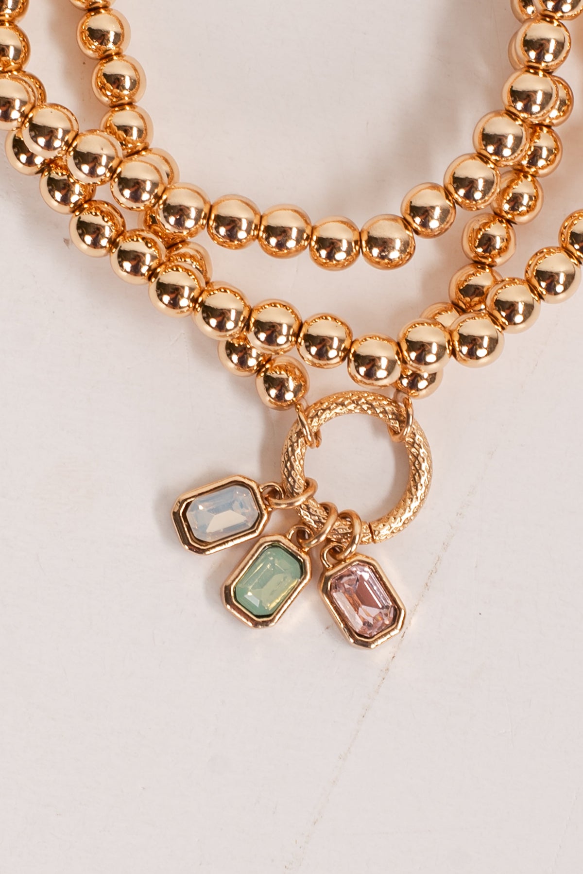 Annie Gold Beaded Bracelet Set