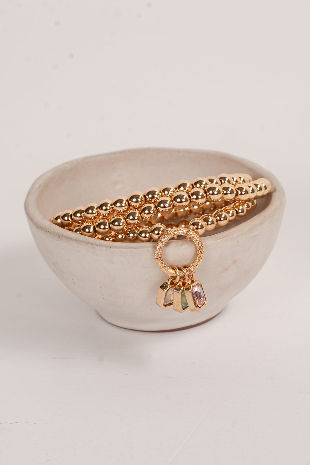 Annie Gold Beaded Bracelet Set