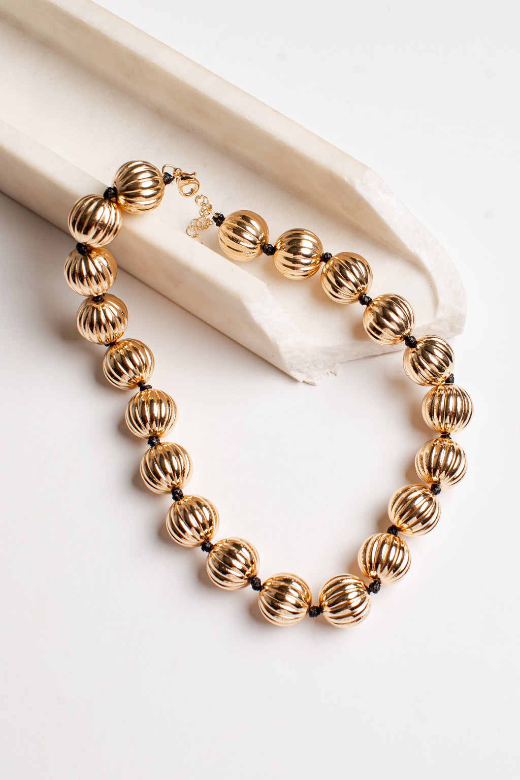 Bailey Gold Beaded Statement Necklace