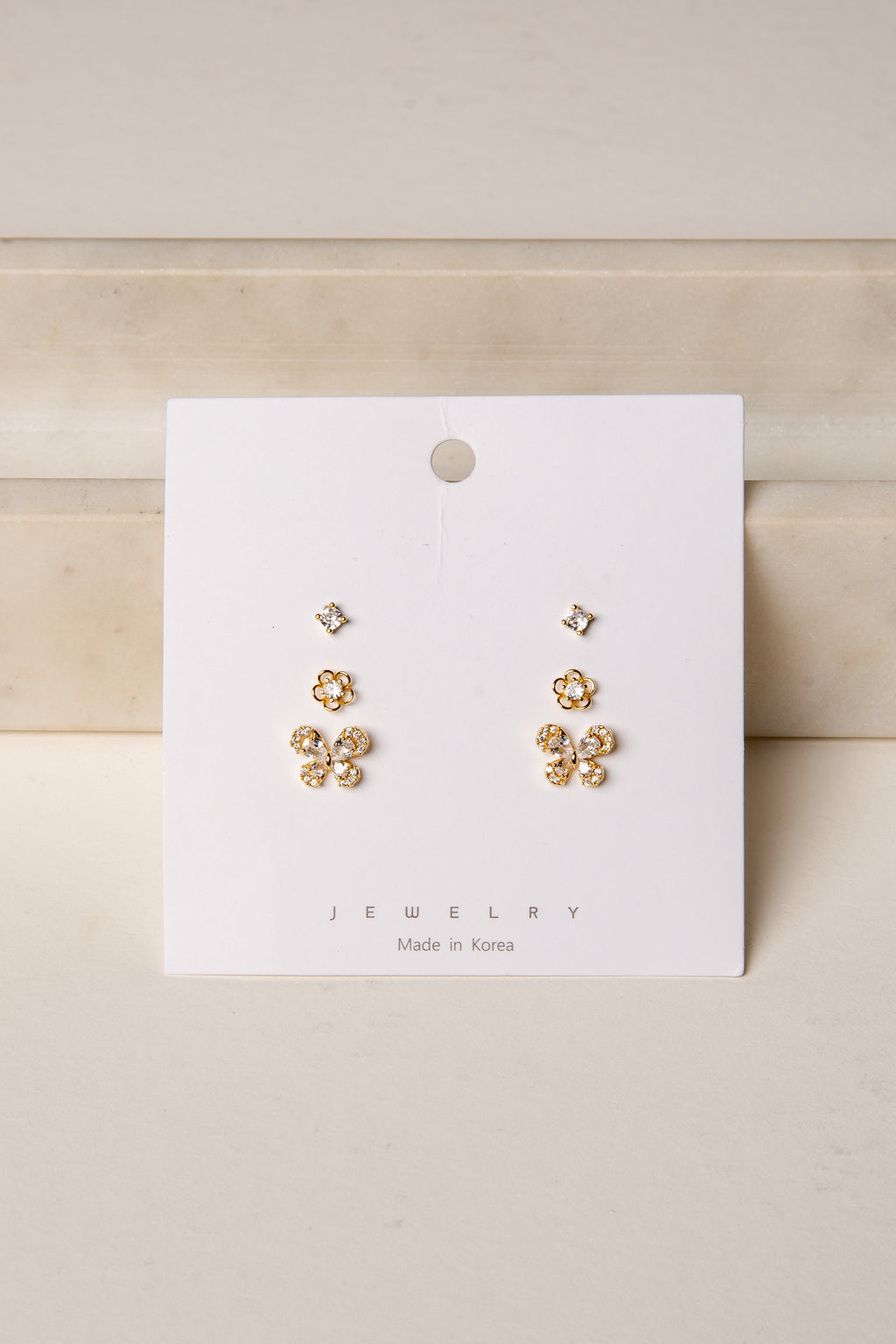 Chelsea Gold Stud Earrings Set