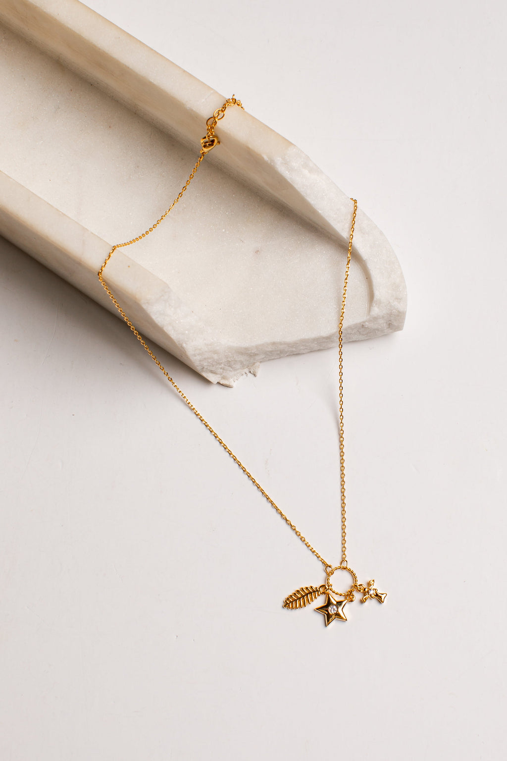 Coralie Gold Charm Necklace