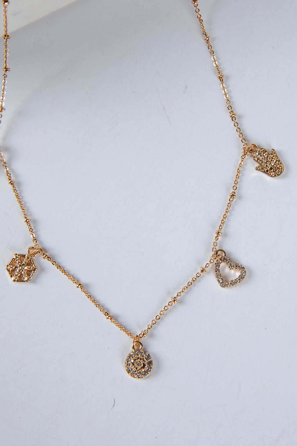 Brittany Gold Charm Necklace