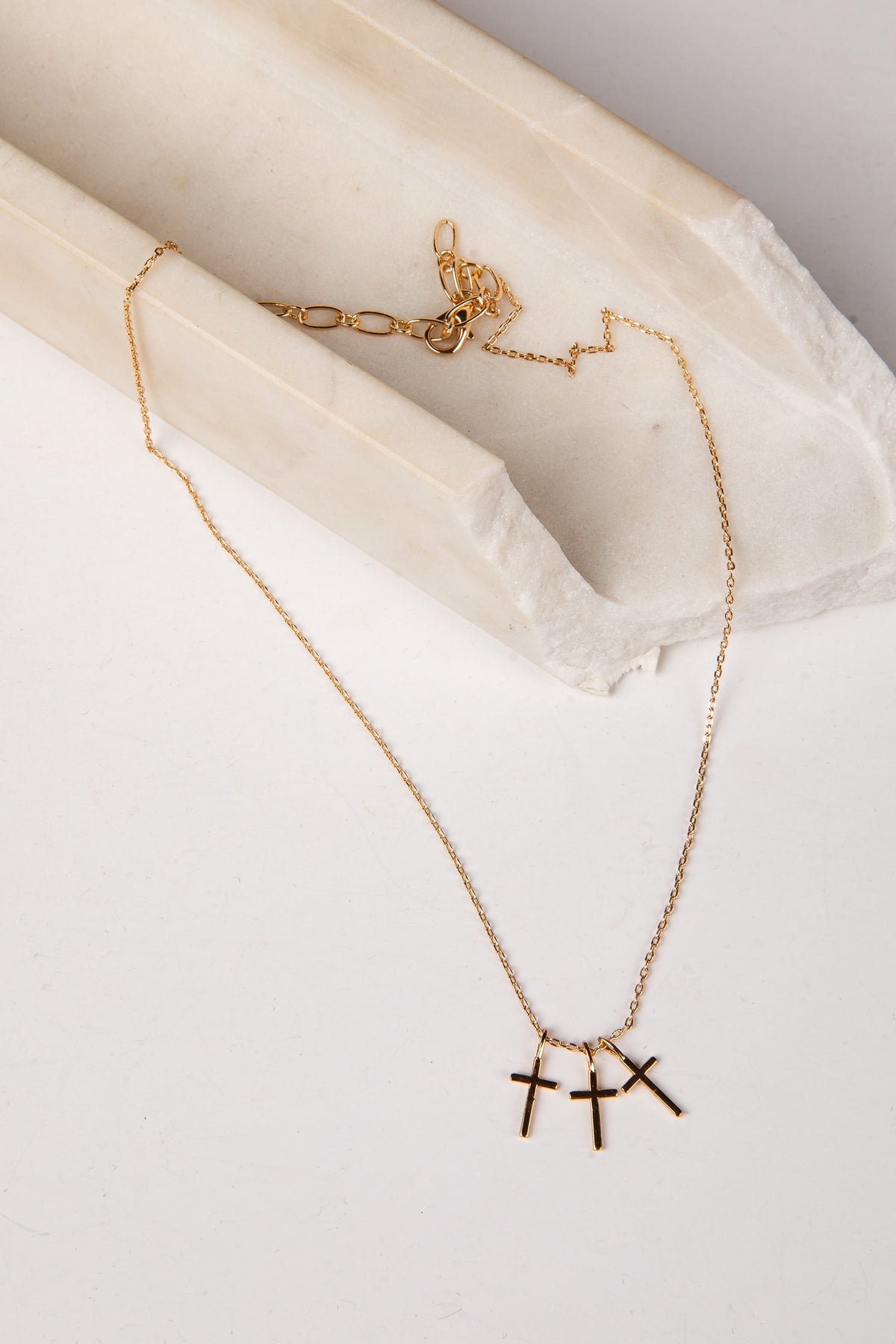 Alora Gold Cross Necklace