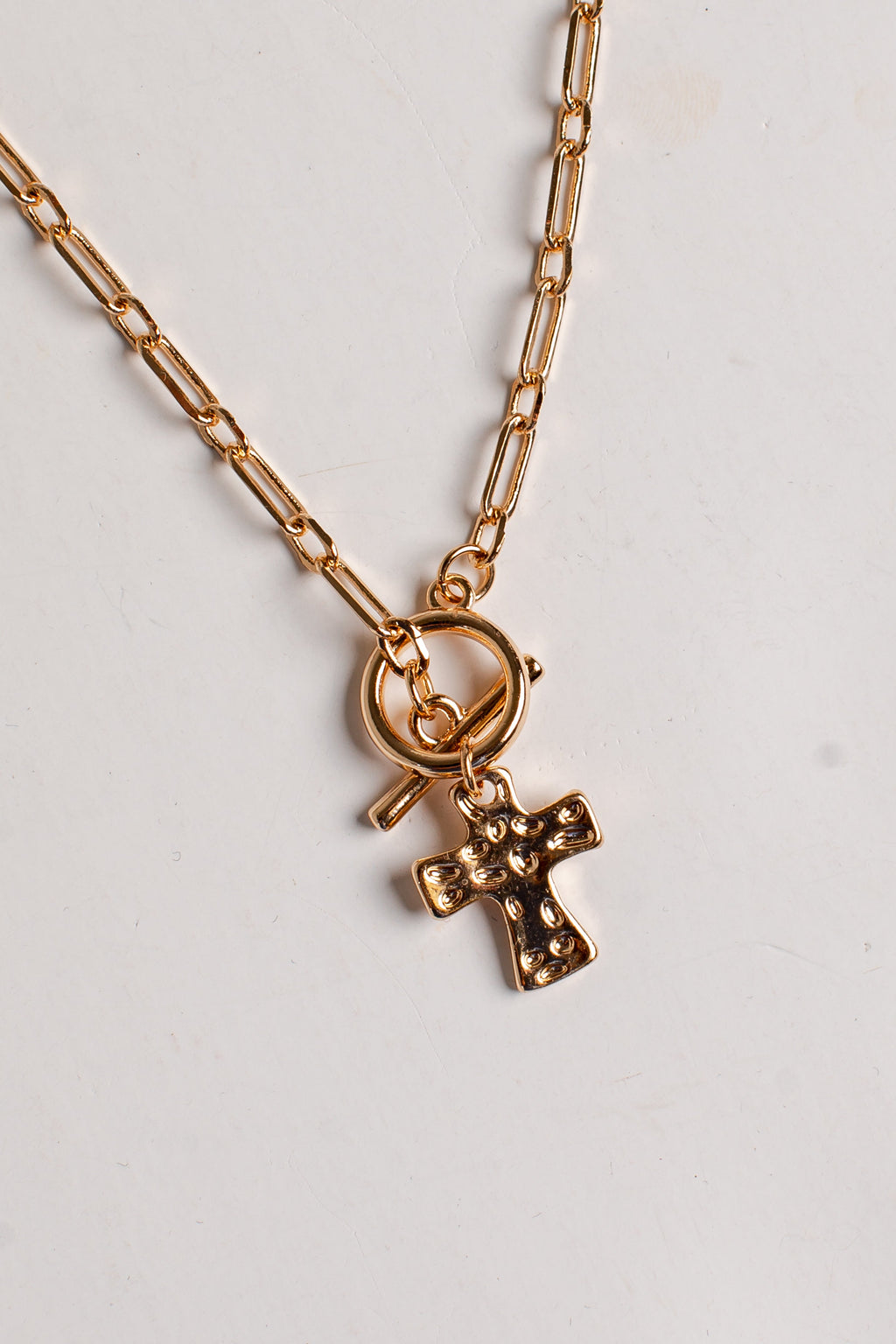 Callie Cross Pendant Gold Necklace
