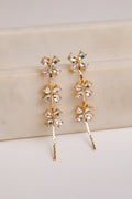 Blakely Bloom Gold Crystal Drop Earrings