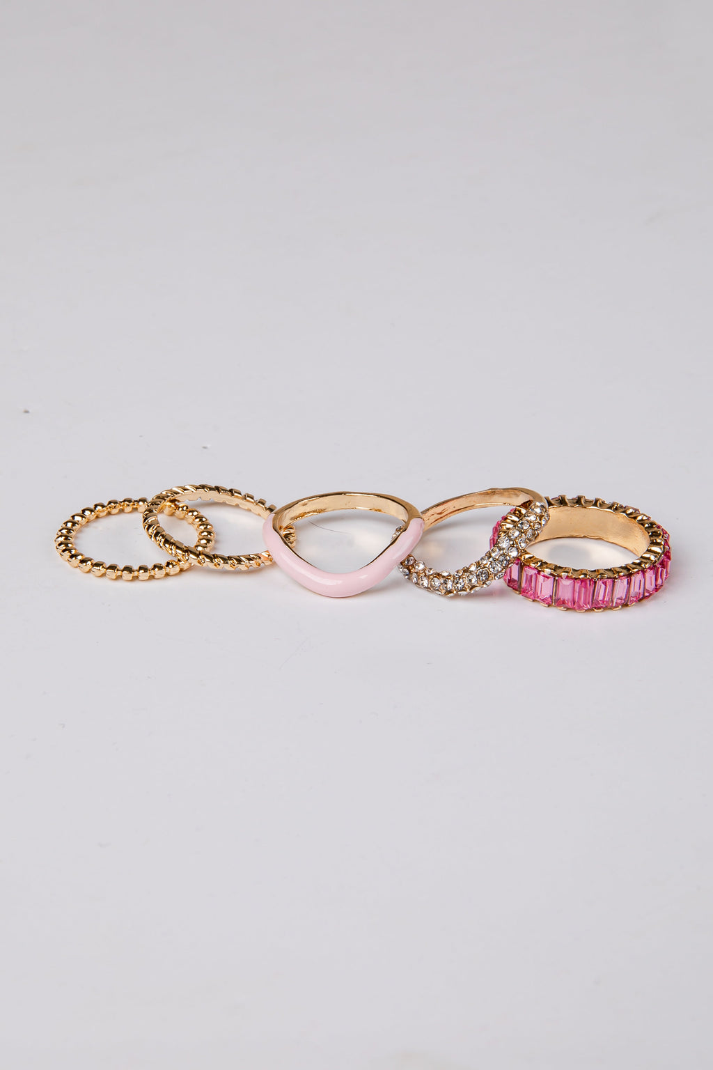 Annalise Gold Gemstone Ring Set