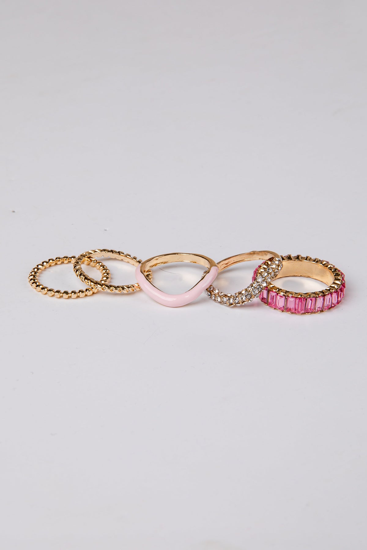 Annalise Gold Gemstone Ring Set