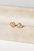 Cecily Gold Heart Stud Earrings