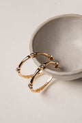 Ciara Gold Rhinestone Hoop Earrings